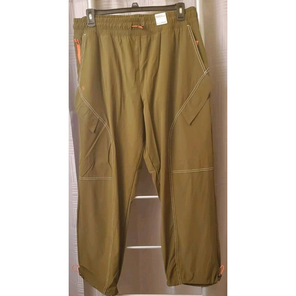 NWT Sports Illustrated Women Cinched Leg Stretch Utility Jogger Brown Olive XL